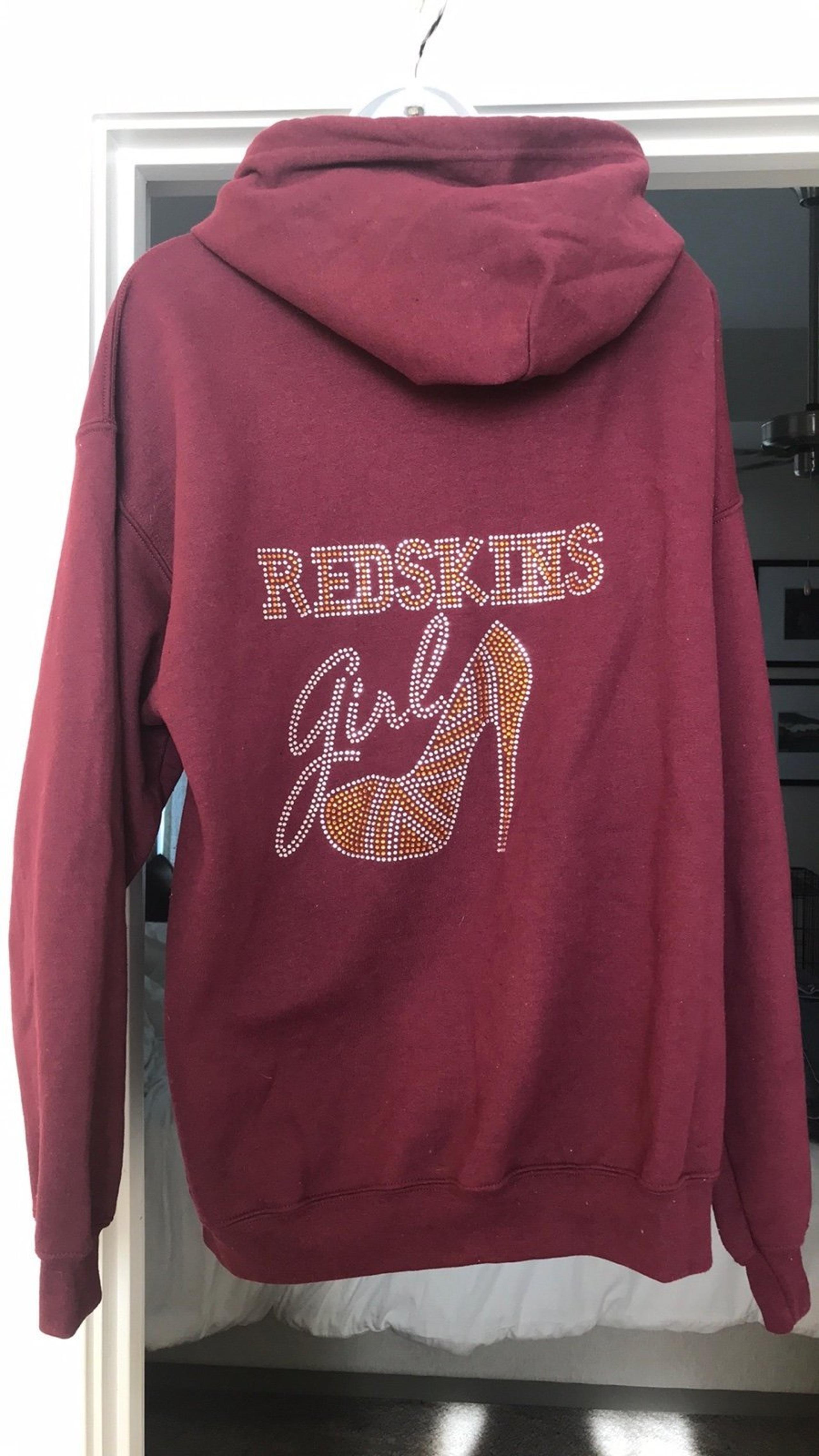 Full zip blinged out “Redskins Girl” women’s hoodie