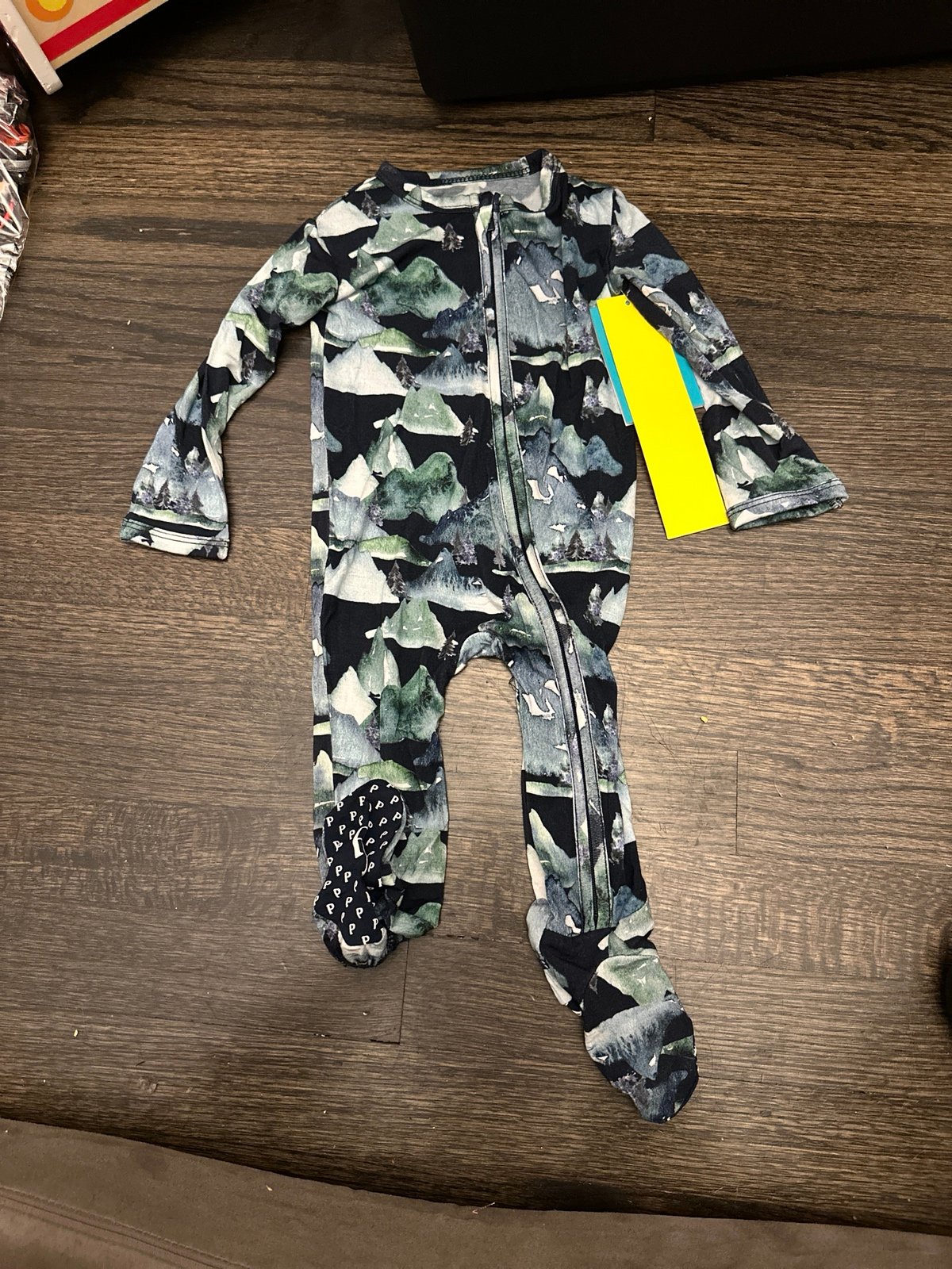 Posh peanut Henry blue footie 6-9 nwt og