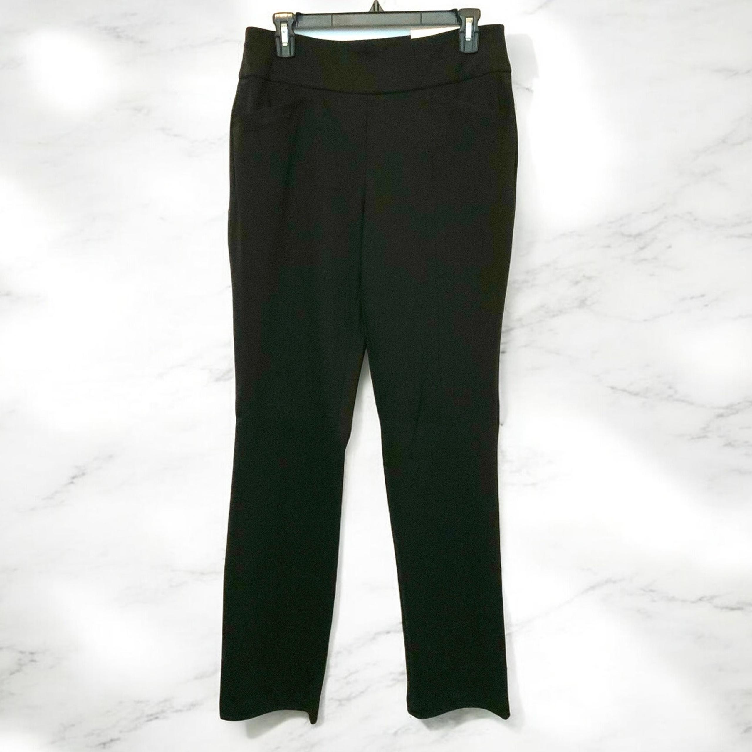 Cato Black Dress Pants Hi Rise Straight Leg Size Small