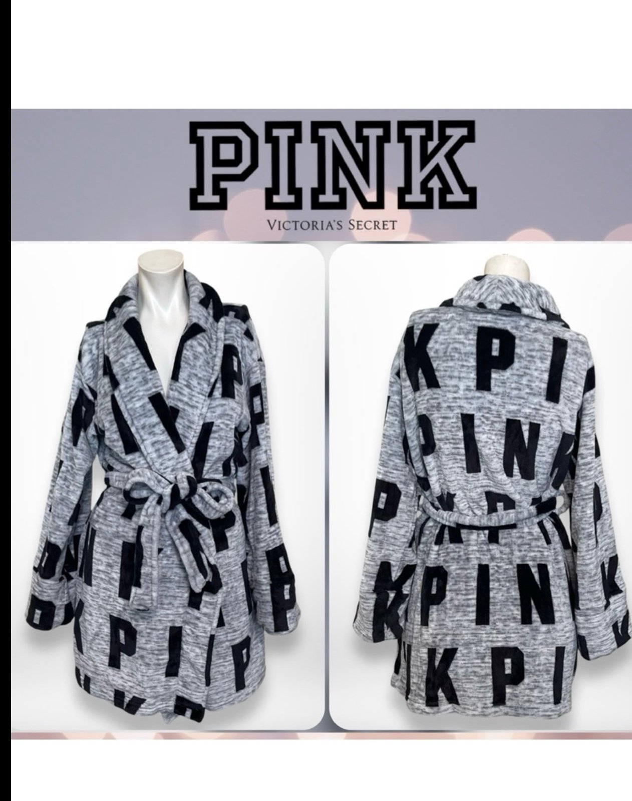Victoria's Secret PINK Gray Robe