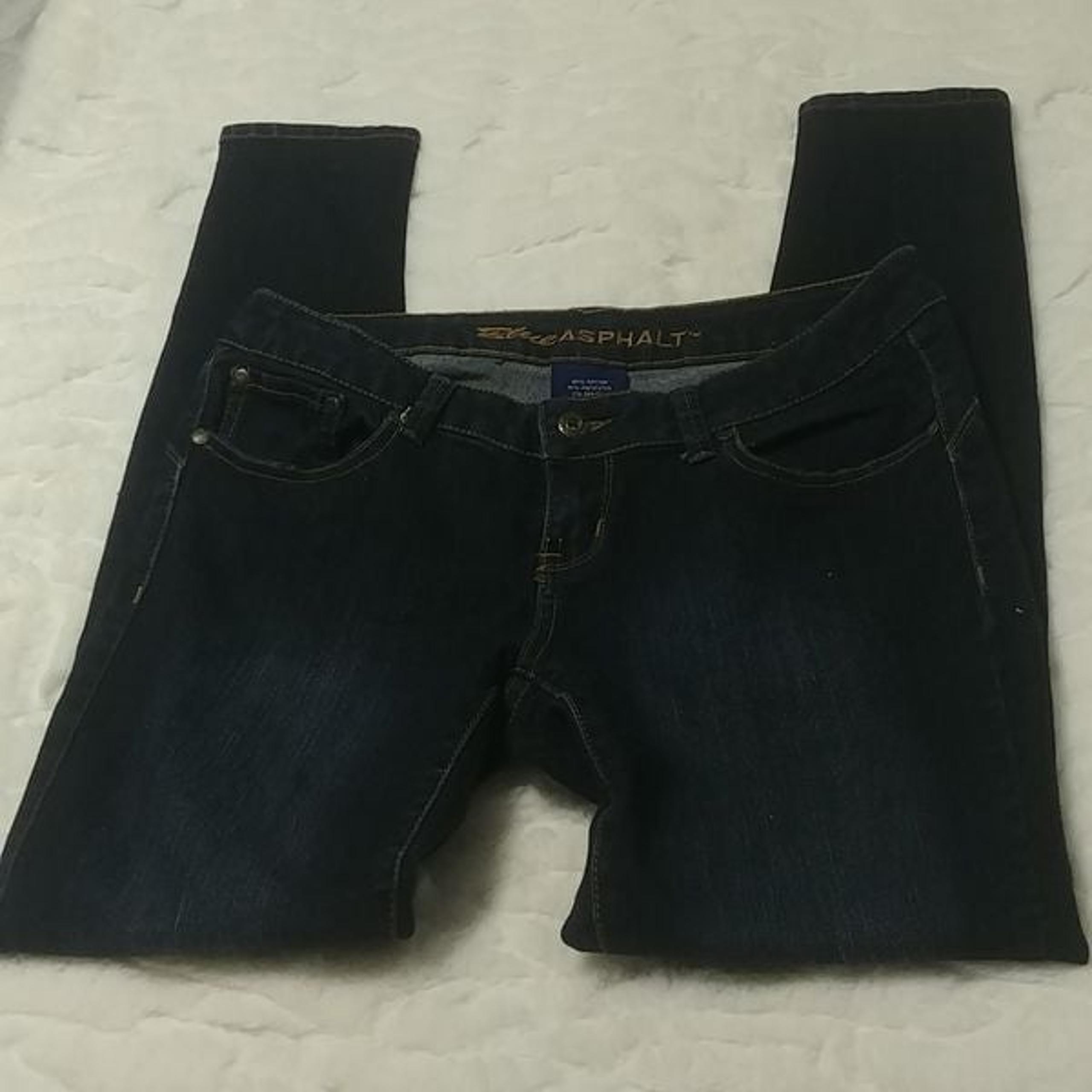 11R Dark Blue Stretchy Skinny Jeans - Blue Asphalt