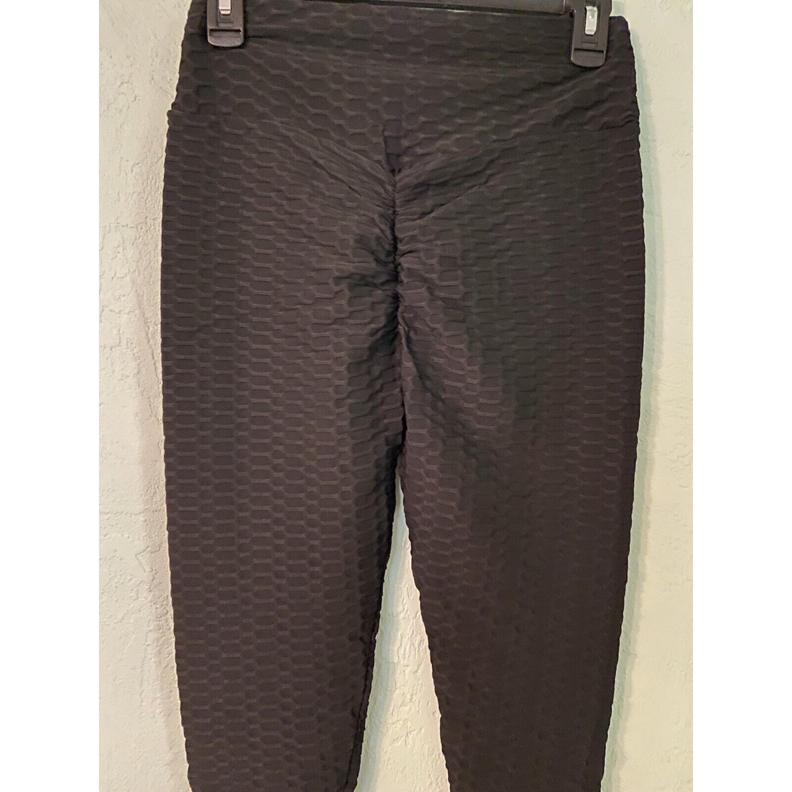 New Mix Womens pull on stretch black leggings, 27" inseam, size Small/Medium
