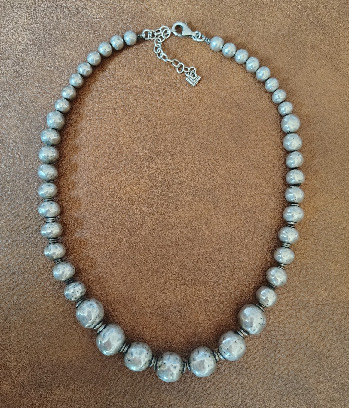 Silpada 925 Sterling Silver Atmospheric Necklace Oxidized Beads 19.5”