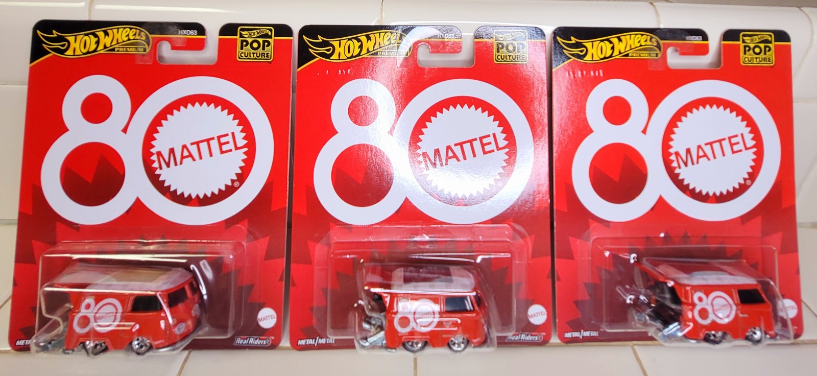 X3 Hot Wheels 2025 Pop Culture VW Volkswagen Kool Kombi Mattel 80th Anniversary