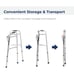 Drive Medical Deluxe Two Button Folding Walker