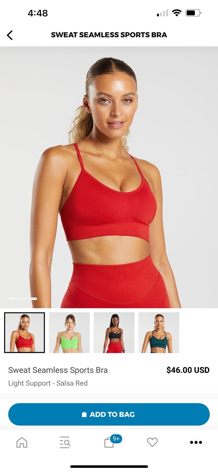 Gymshark Sweat Seamless Sports Bra