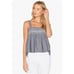 Current Elliot Smocked Embroidered Chambray Top Size 0/XS
