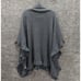 Ugg Jacey Poncho Women's One Size Grey Cowl Neck Sweater Wool Blend Outdoor