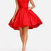 Terrani Couture Taffeta Strapless Sweetheart Neckline Mini Evening Bubble Dress
