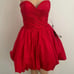 Terrani Couture Taffeta Strapless Sweetheart Neckline Mini Evening Bubble Dress