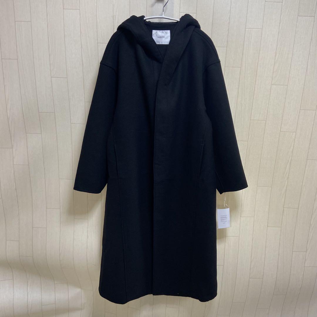 【Brand New】FASHIRU Wool Long Coat Black