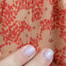 Tory Burch Coral and Red Floral Print Silk Blouse Size 6 Flowy Spring Summer Top