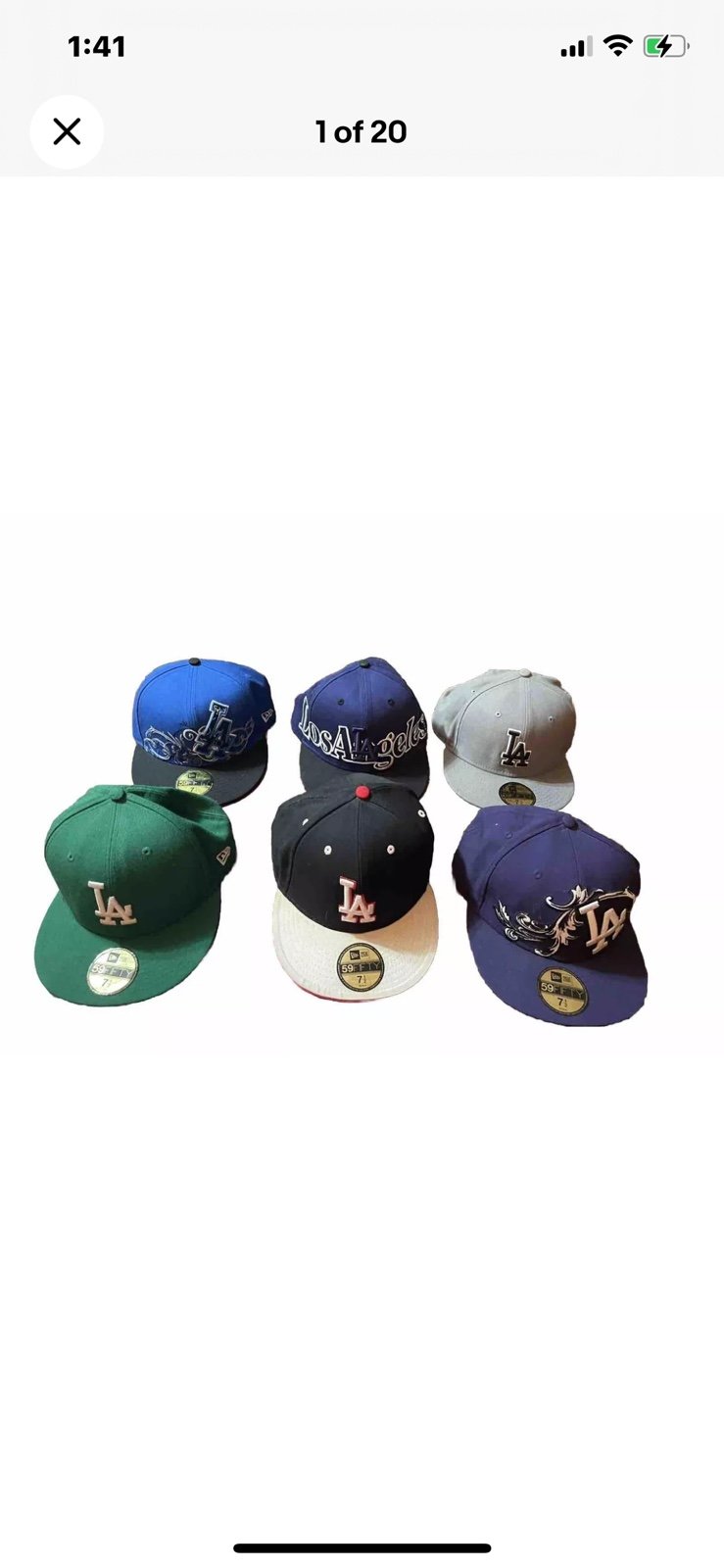New Era 59Fifty Mens NWT 6 Los Angeles Fitted/snap Back MLB Cap! 7 1/2