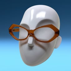 Vint & York Tudor Avant Garde Eyeglasses Frames Transparent Brown Branded Case