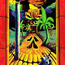 Blacklight Tapestry UV Cool Glow Hippie Stoner Room Wall Decor Grateful Dead Art