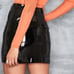 Mistress Rocks Vinyl Touch Black Patent Vegan Leather Mini Skirt Size Small