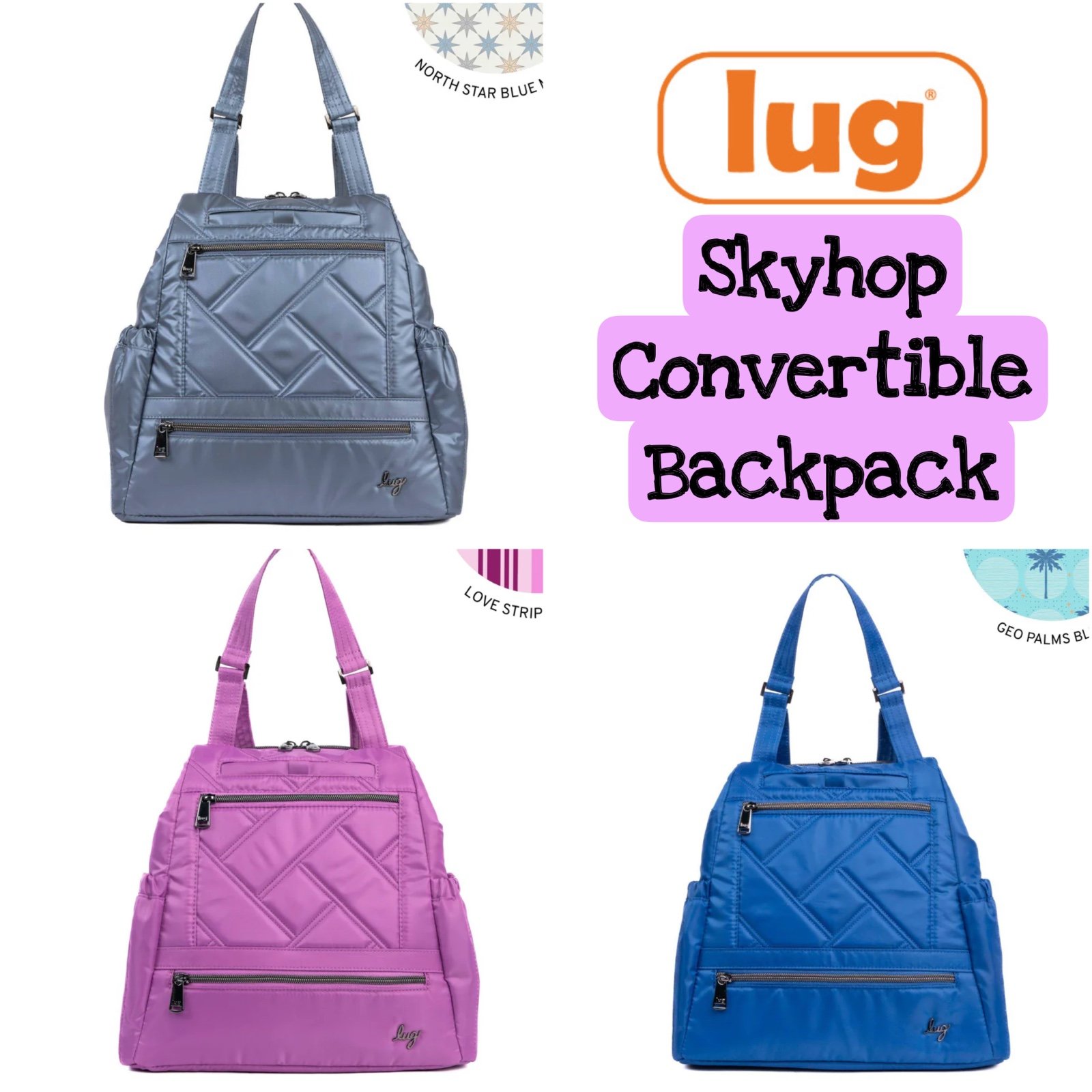 Lug Skyhop Convertible Backpack NWT