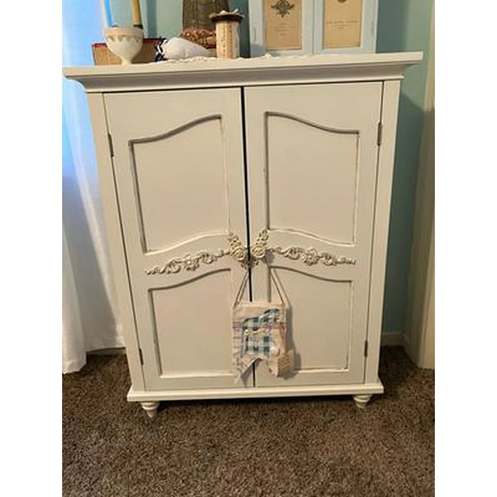 Freestanding Two-Door Floor Accent Cabinet, White