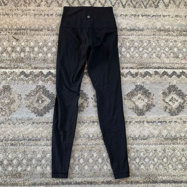Lululemon Wunder Under Super High Rise Pants Roll Down Black 6