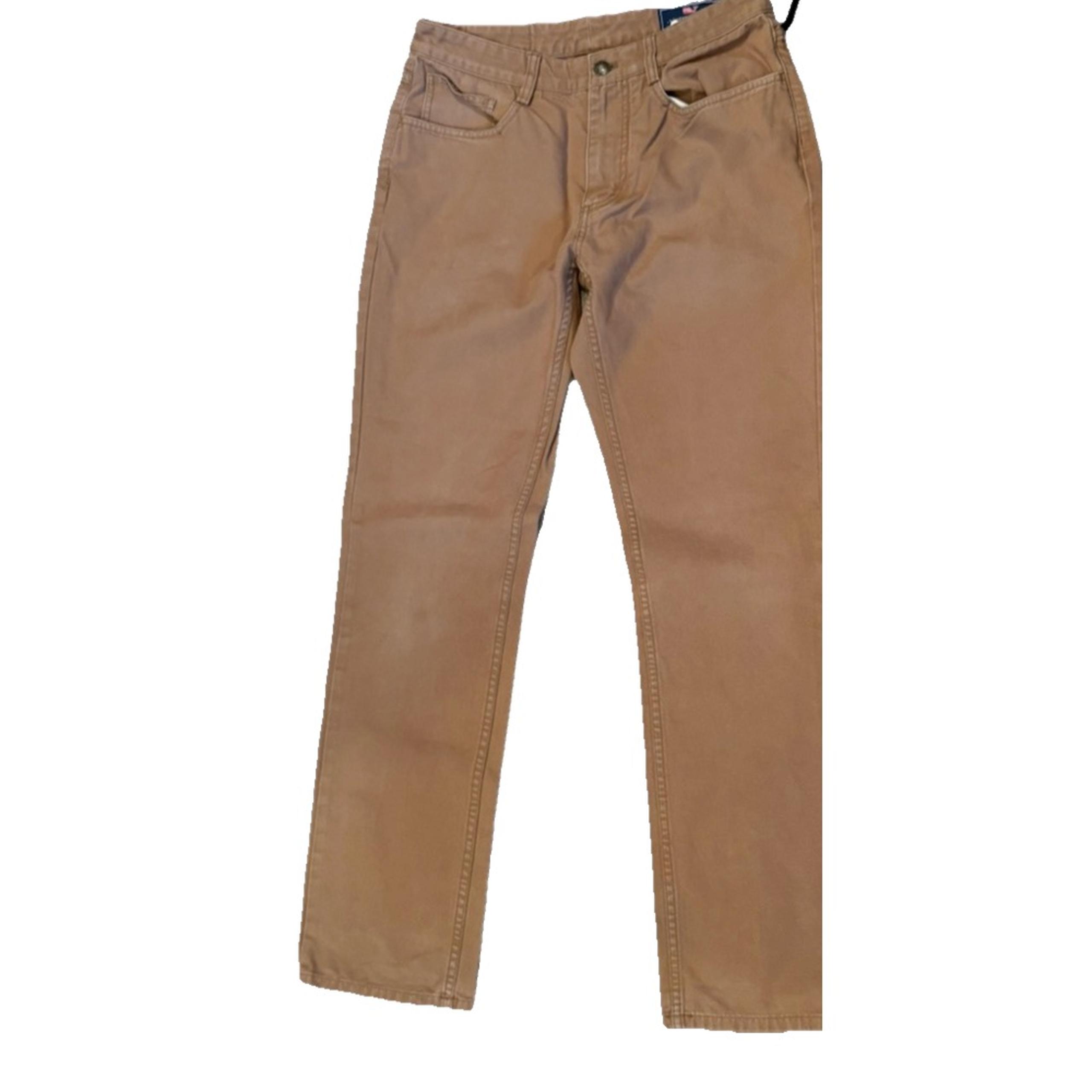 Vineyard Vines Men's 5 Pocket Pants Tan Size 30 X 32 1POO53 Cotton Actual 30X31