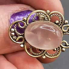 VTG STERLING SILVER GEMSTONE RING. #835