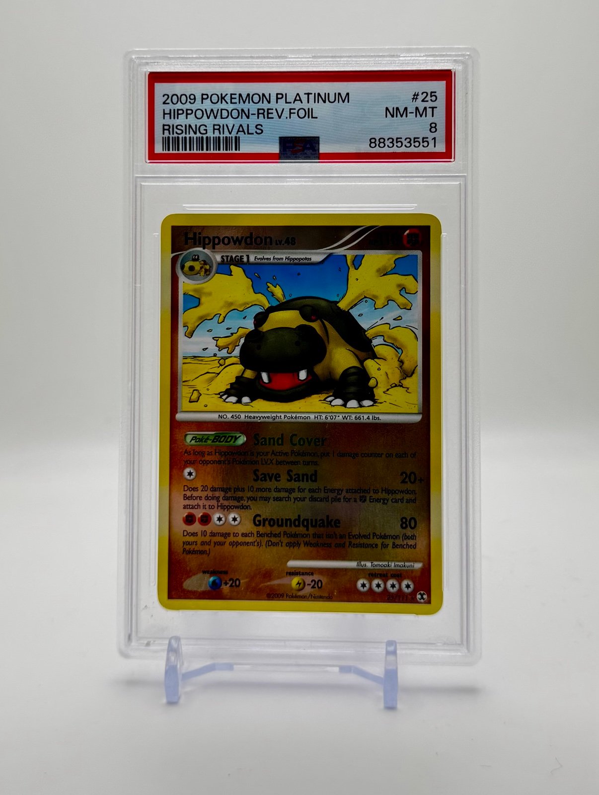 Pokemon PSA 8 Hippowdon Rev Foil