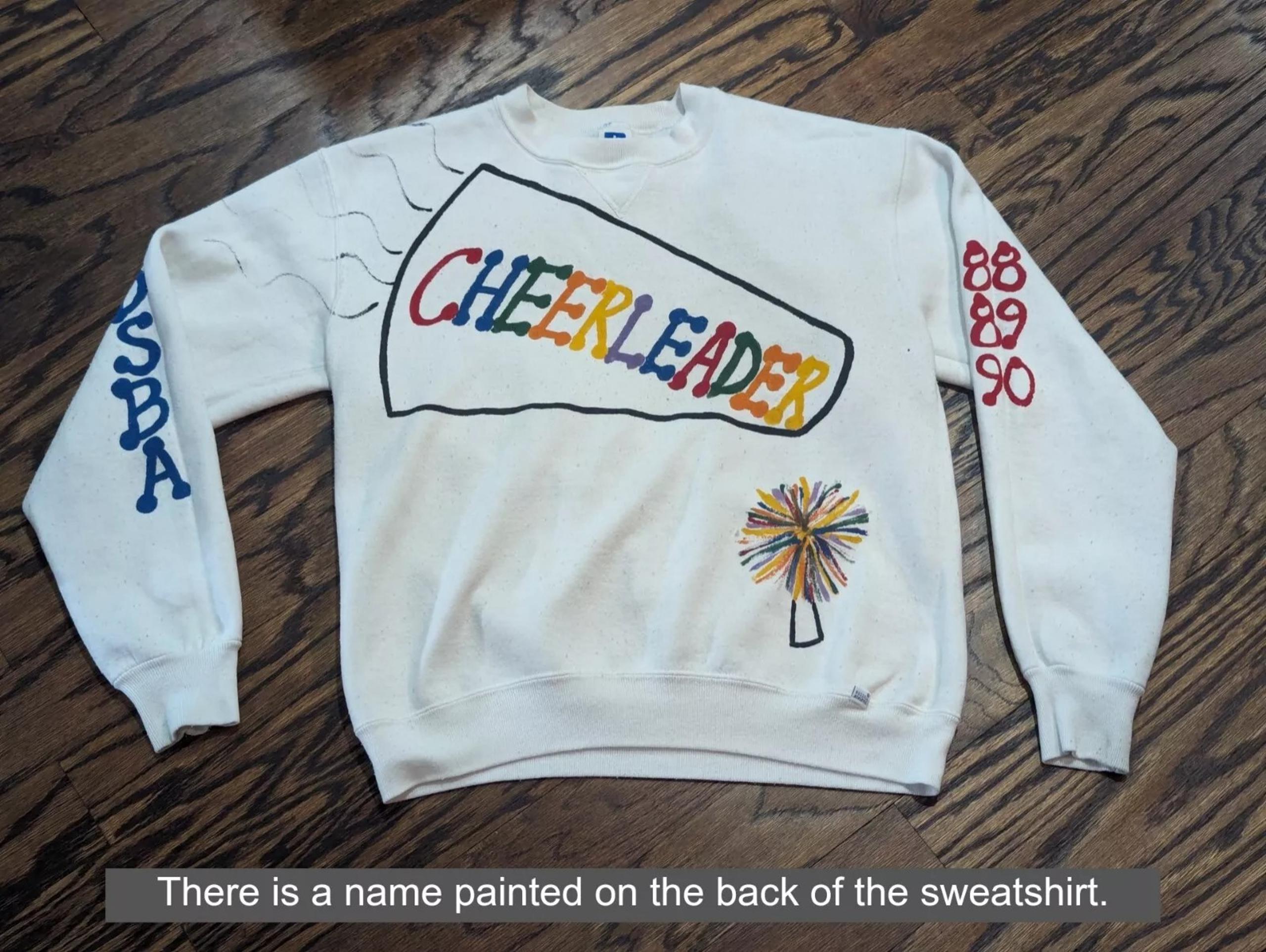 Vintage 80s Russell Athletic Custom Cheerleader Medium Women's SWEATSHIRT