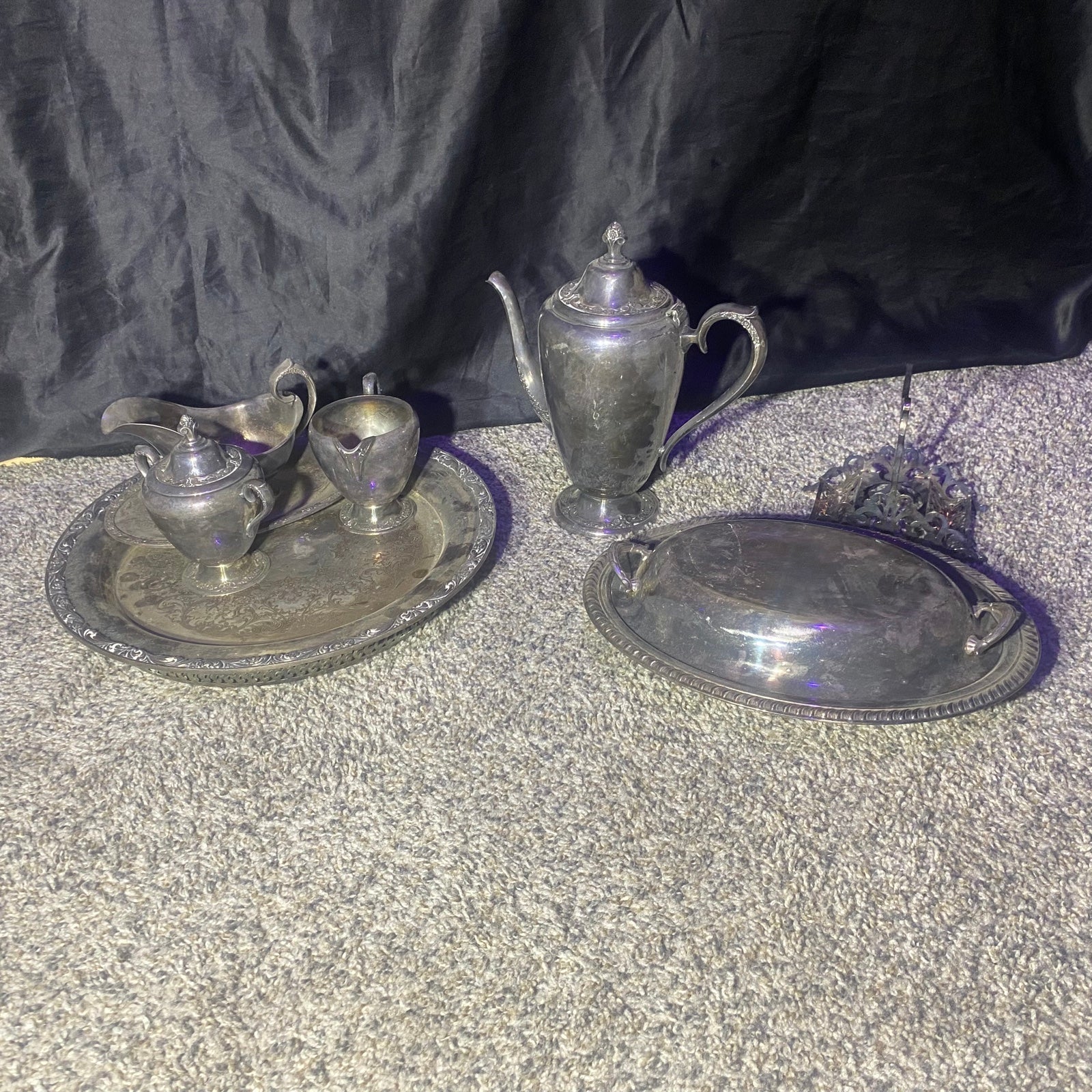 Vintage silver plated dishes