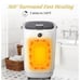 NOB luxury large white towel warmer bucket with handle bathroom spa #MJ01 (B44)