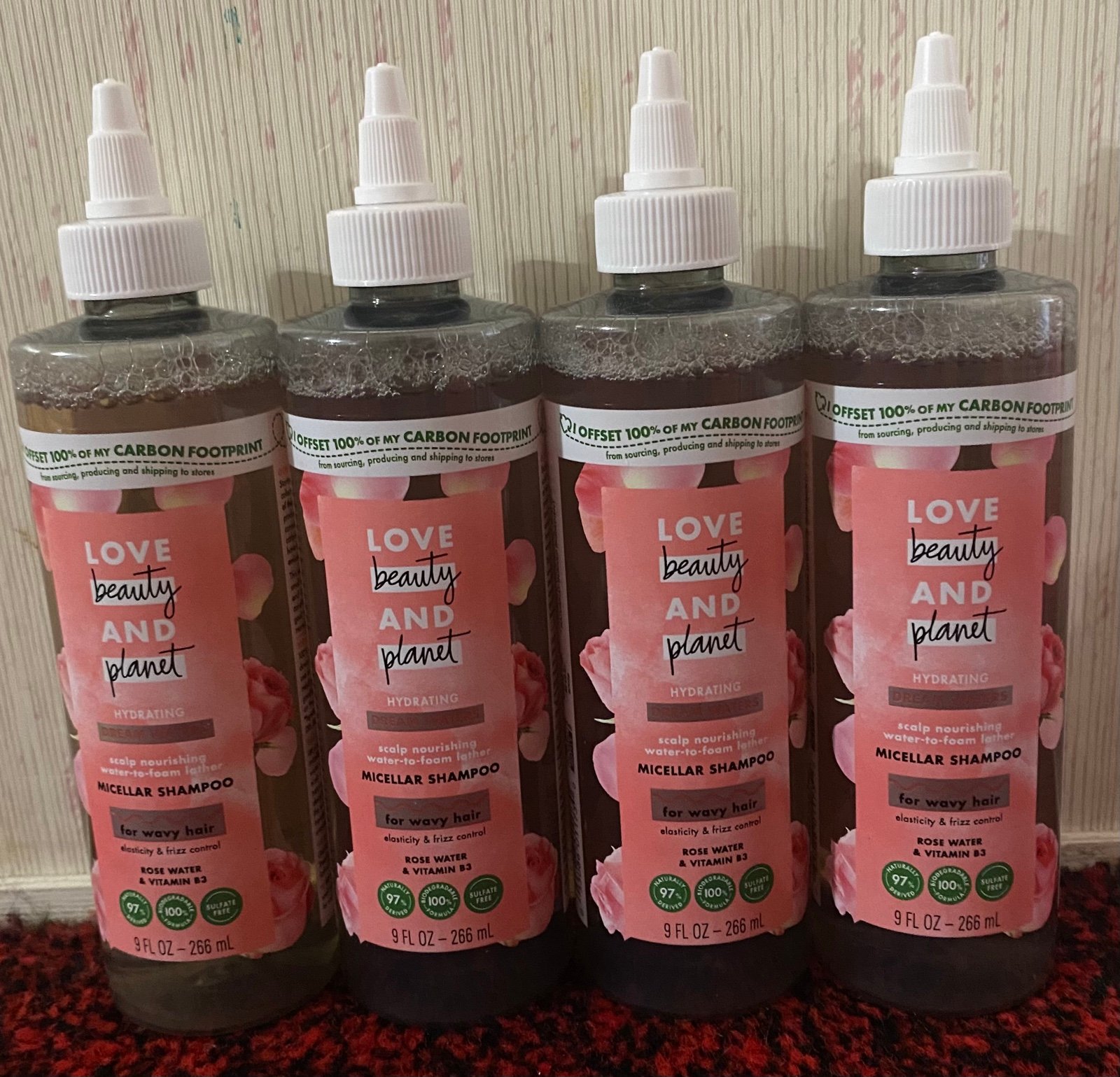 4btls. Love beauty & planet hydrating Micellar shampoo for wavy hair