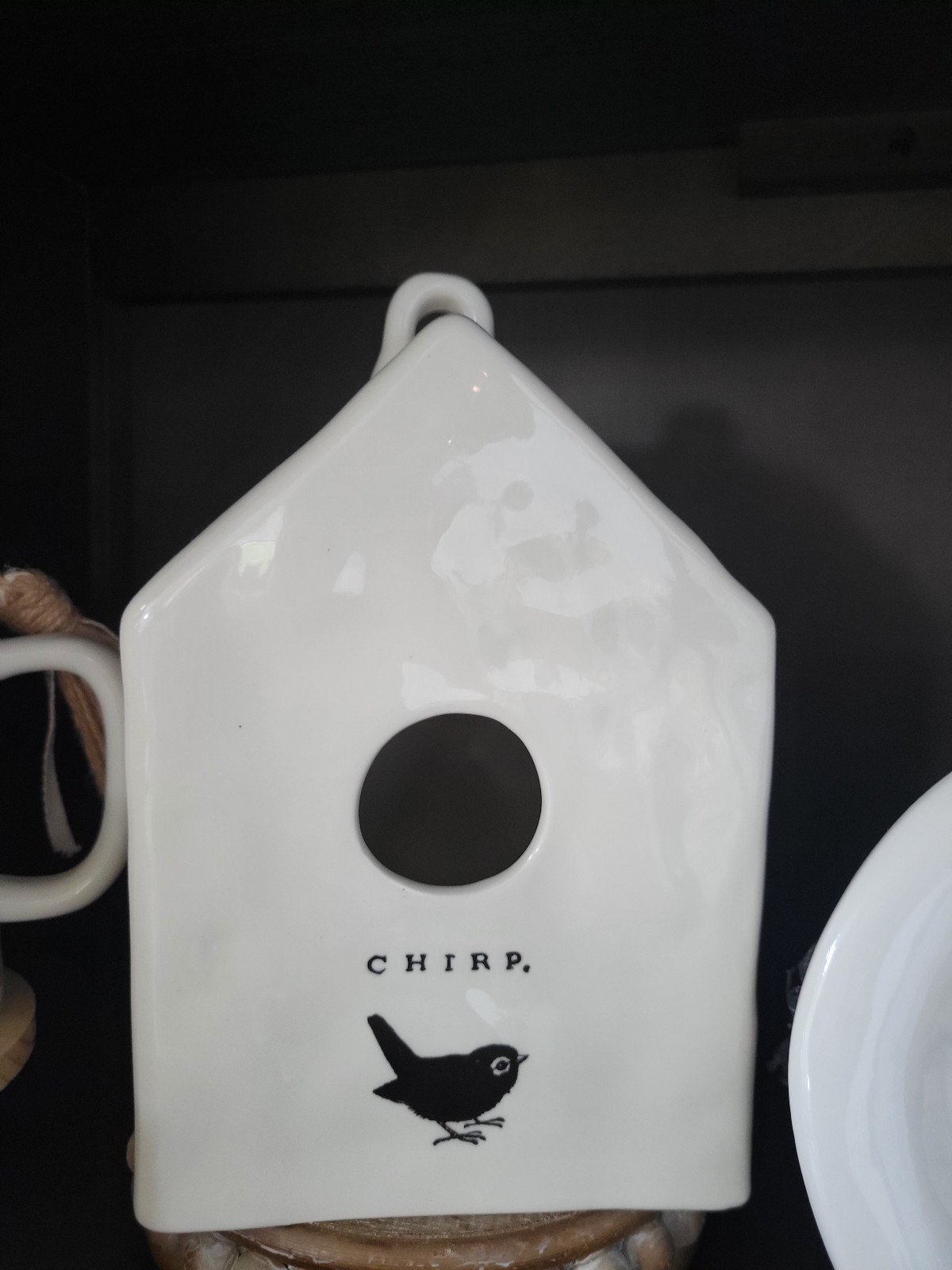 Vintage Rae Dunn Square Chirp Birdhouse