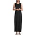 Lands End Cotton Jersey Sleeveless Maxi Dress Swim Cover Up BLACK XL