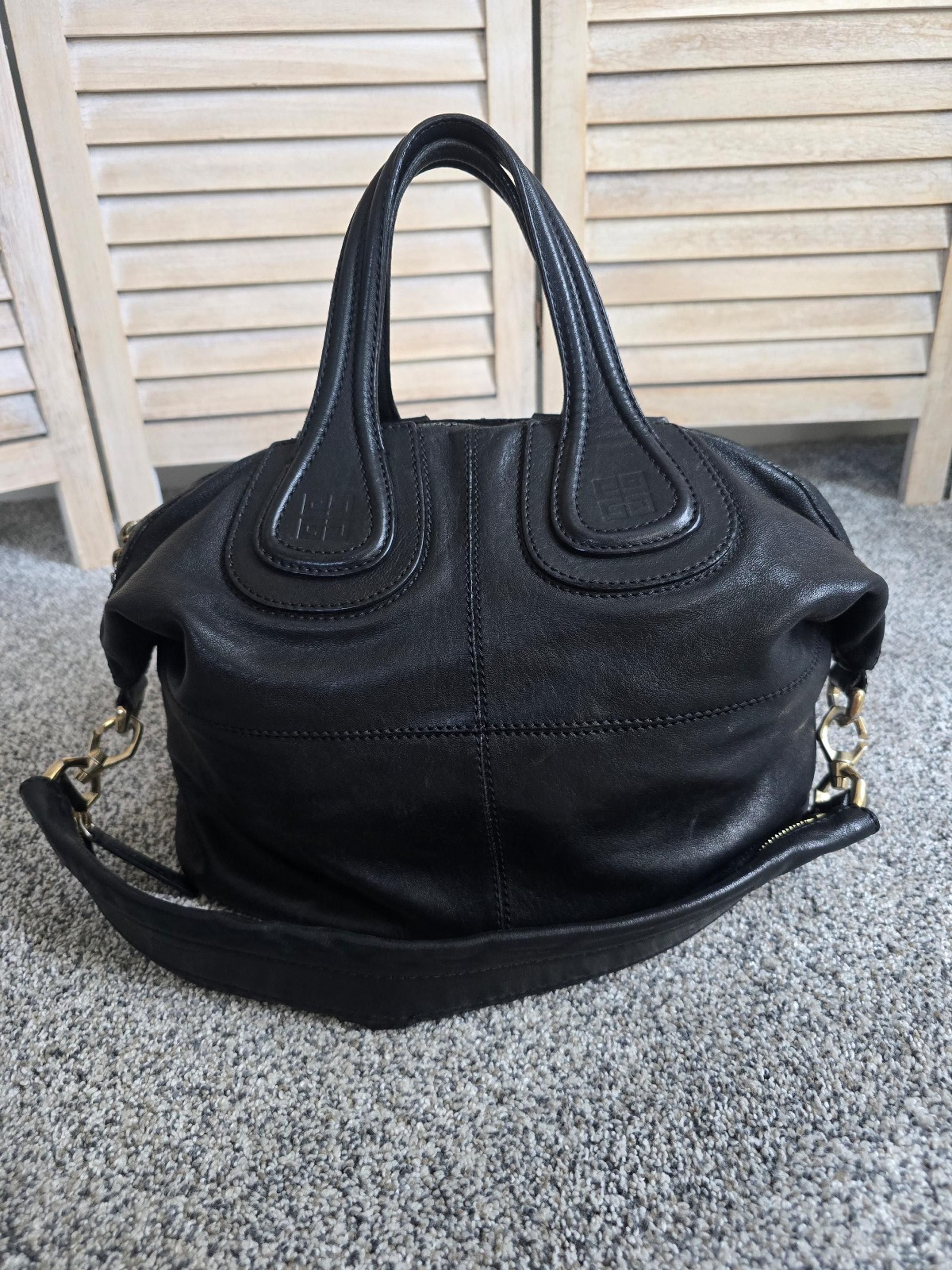 Givenchy Vintage Medium Nightingale Satchel Shoulder Purse 100% Lamb Leather