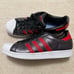 Adidas Originals Superstar Metallic Black Red Sneakers S75874 No Insoles
