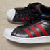 Adidas Originals Superstar Metallic Black Red Sneakers S75874 No Insoles