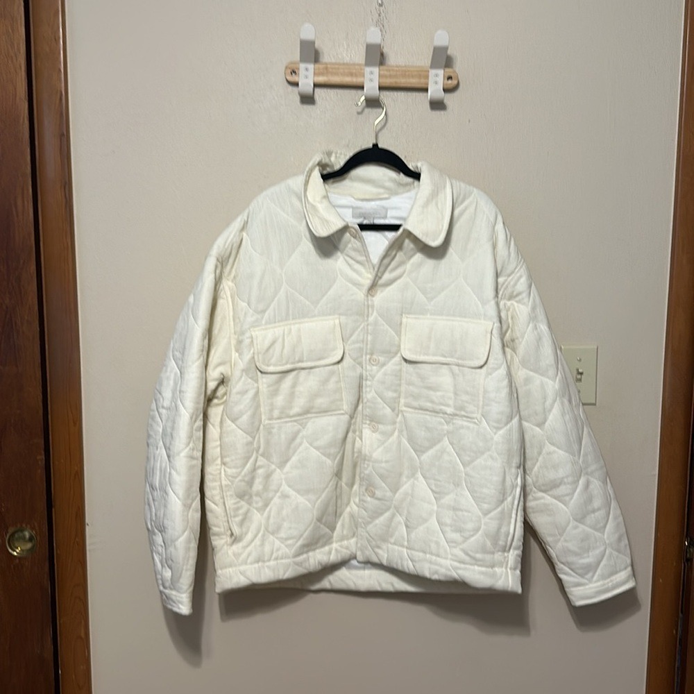 Standard Cloth Urban Outfitters Cream Quilted Shacket Jacket Size XL