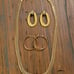Anne Klein Gold Toned Flat Chain Necklace & Gold Toned Earrings