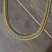 Anne Klein Gold Toned Flat Chain Necklace & Gold Toned Earrings