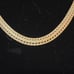 Anne Klein Gold Toned Flat Chain Necklace & Gold Toned Earrings