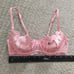 Honey Birdette SET PINK HEARTS 32C Bra S Thong S Garter