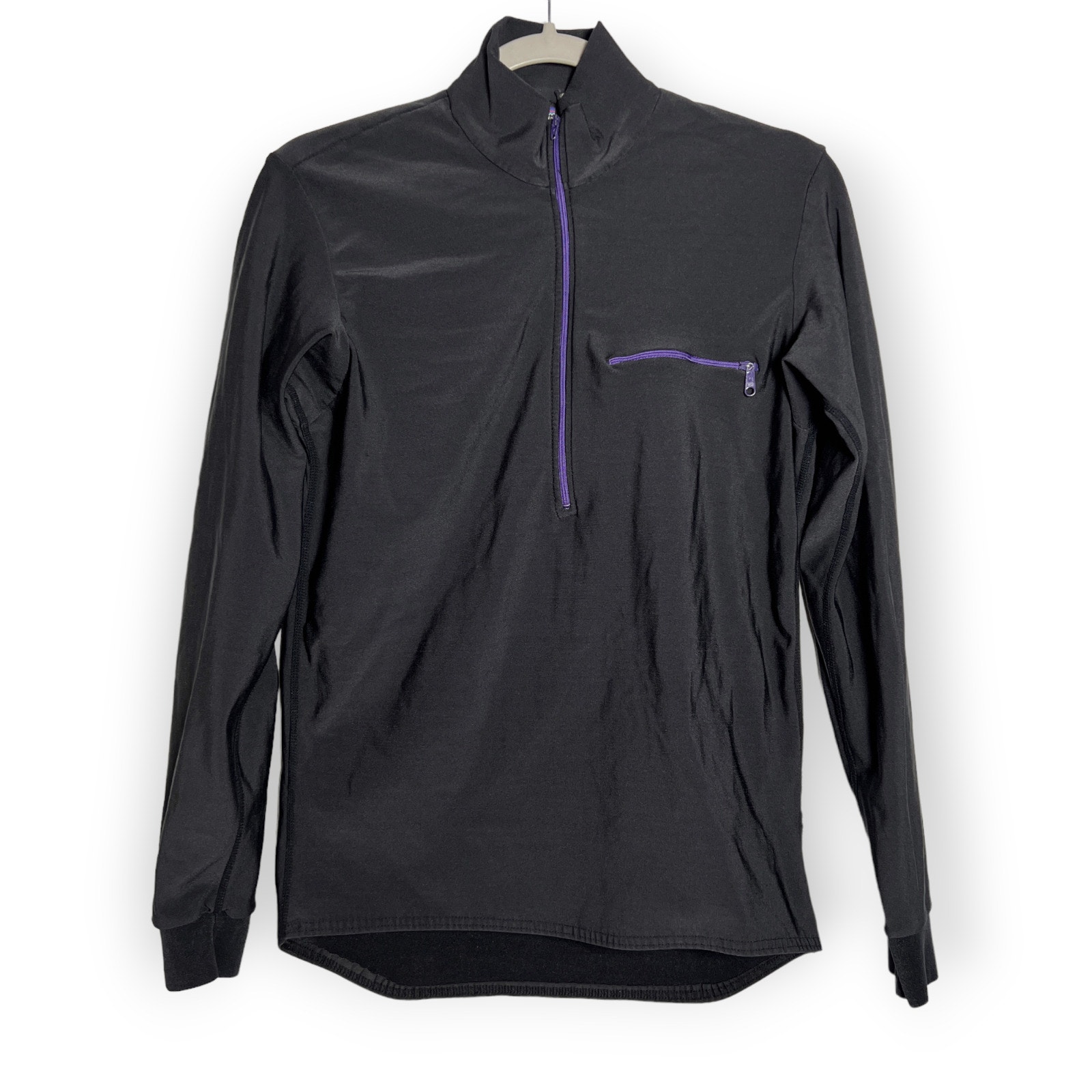 Vintage Patagonia Long Sleeve Fleece Top SIZE L Black Slim Fit Pullover USA