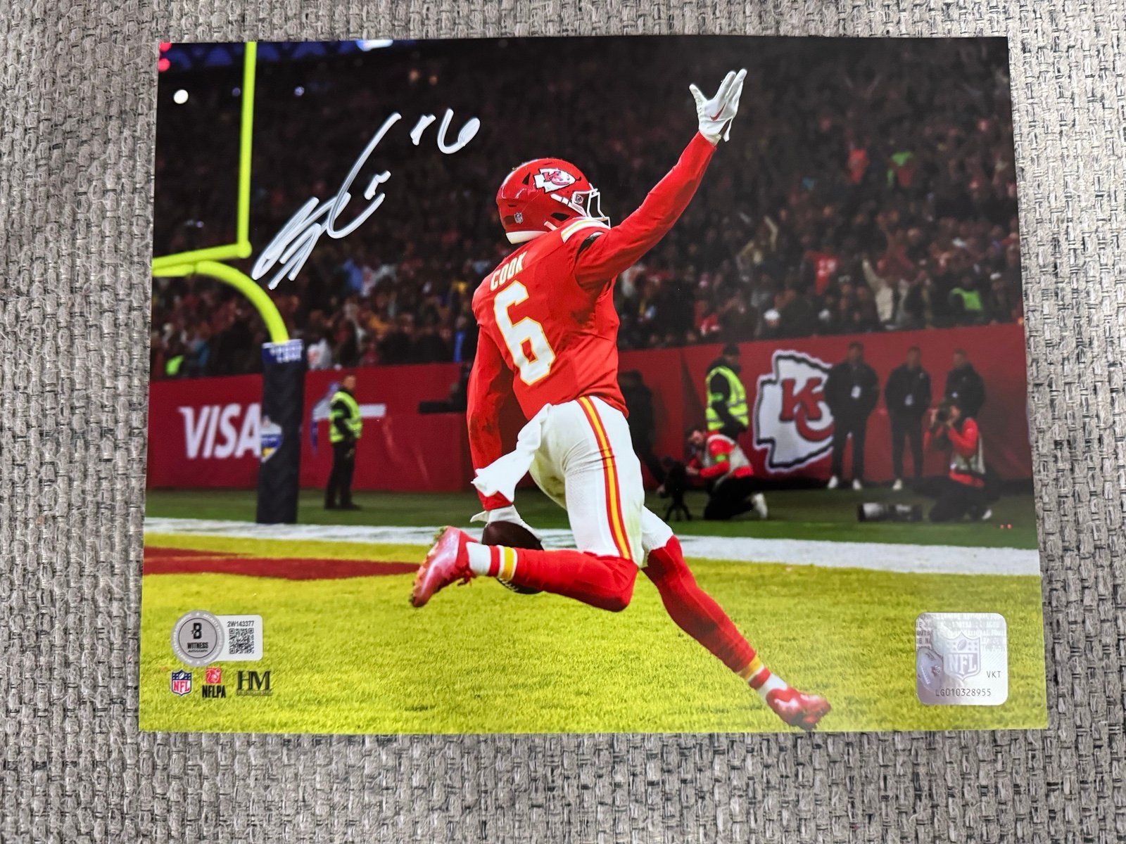 Bryan Cook signed autograph 8x10 photo - Beckett coa - KC Chiefs