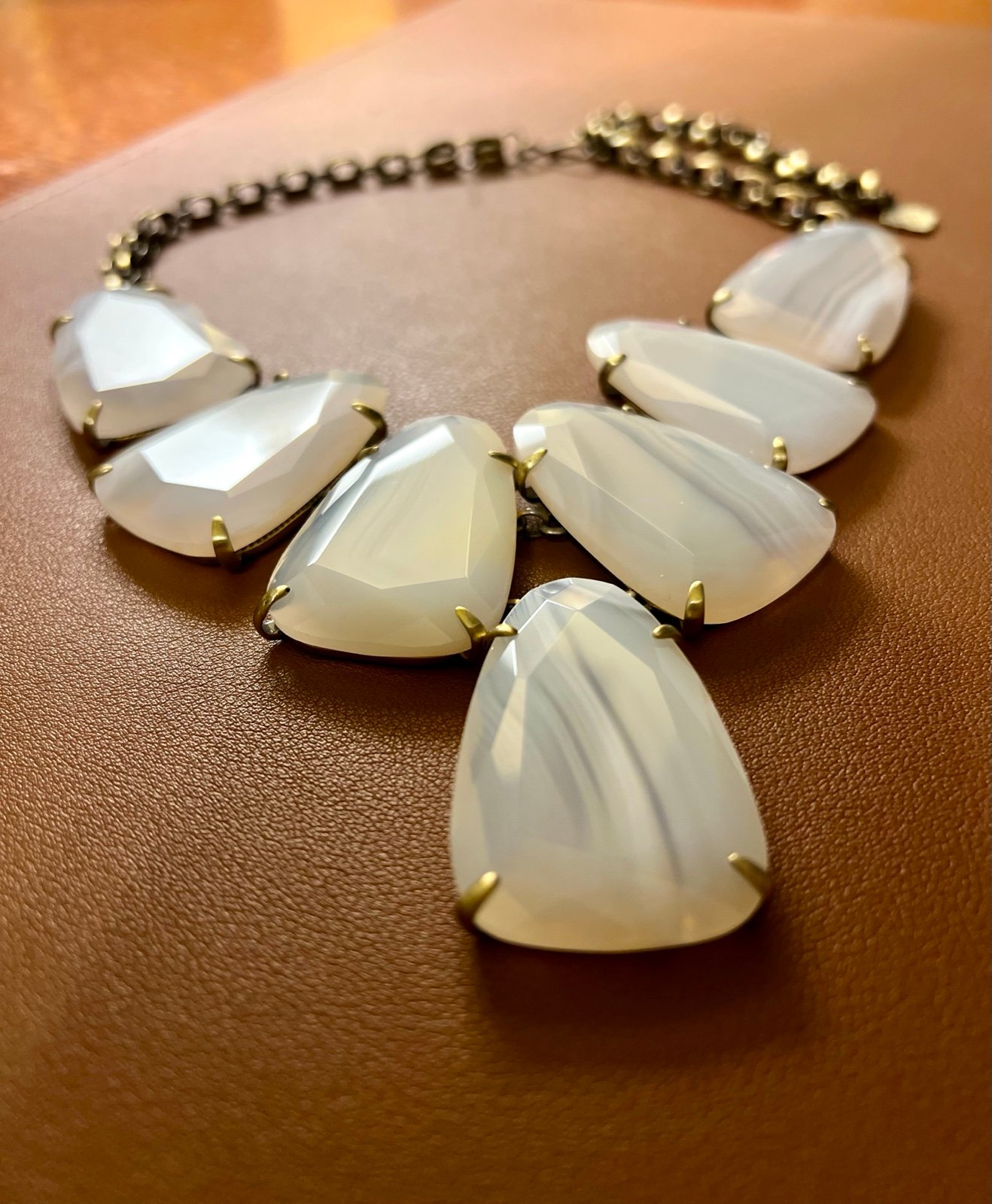 Kendra Scott Harlow Banded Agate Statment Necklace