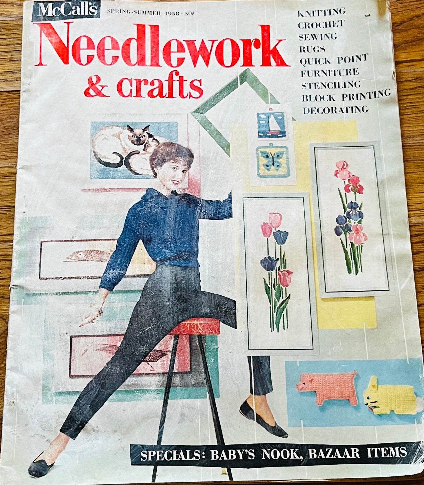 McCall's Needlework and Crafts Magazine, Spring-Summer 1958, Vintage, EUC