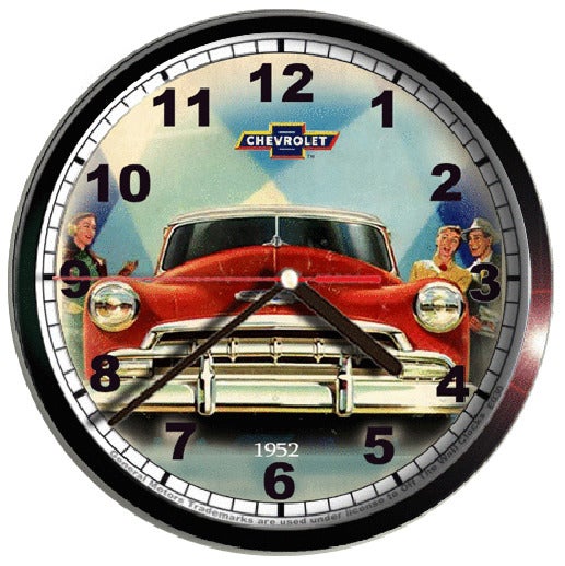 1952 Chevrolet sedan chevy front red E030 WALL CLOCK