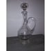 Etched Grapes Glass Vintage Pitcher with Stopper