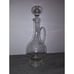 Etched Grapes Glass Vintage Pitcher with Stopper