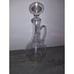 Etched Grapes Glass Vintage Pitcher with Stopper