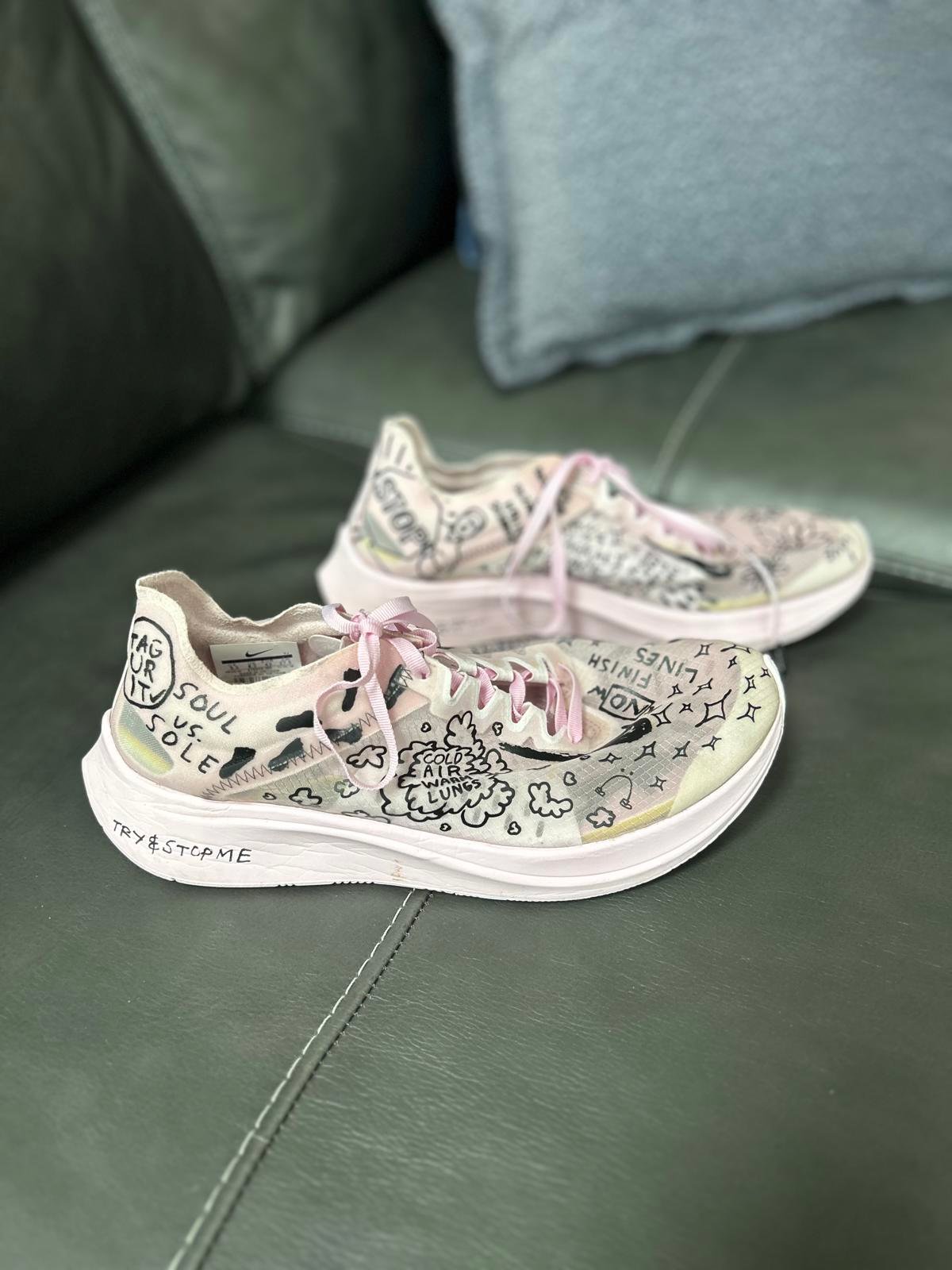 Nike Running Innov8 CNCT ZM Fly Sneakers - Custom Art