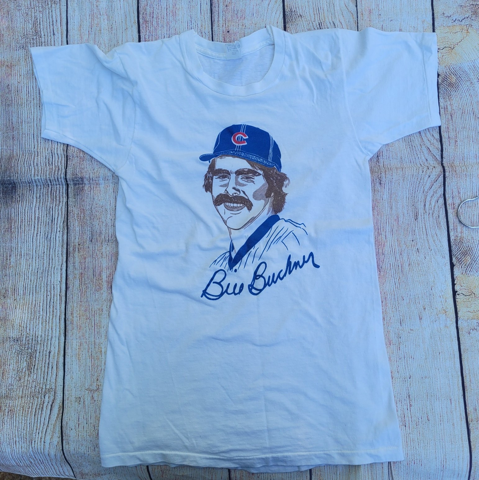 Vtg Chicago Cubs Bill Buckner single stitch tee shirt